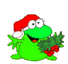 GIF animado (57847) Rana navidad