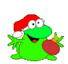 GIF animado (57848) Rana navidad
