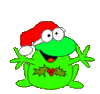 GIF animado (57850) Rana navidad