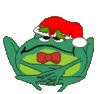 GIF animado (57852) Rana navidad