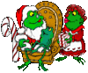 GIF animado (57855) Ranas navidad