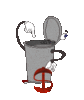 GIF animado (46517) Signo dolar cubo basura