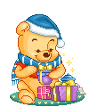 GIF animado (59080) Winnie bebe regalo navidad
