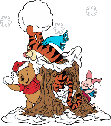 GIF animado (59085) Winnie pooh nieve