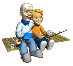 GIF animado (70903) Abuelo nieto pescando