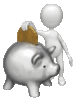 GIF animado (62334) Ahorrando dinero hucha