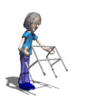 GIF animado (70666) Anciana andador