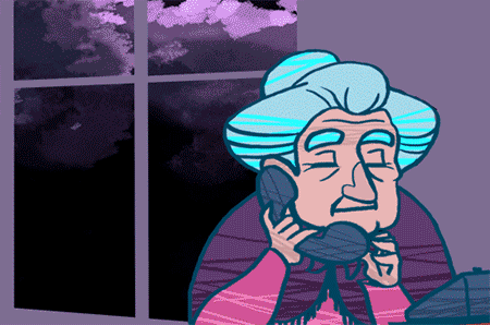 GIF animado (70679) Anciana hablando telefono