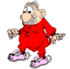 GIF animado (65682) Anciano pijama