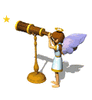 GIF animado (70738) Angel mirando estrellas