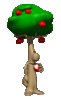 GIF animado (72844) Arbol comiendo manzanas