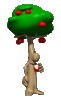 GIF animado (73263) Arbol comiendo manzanas