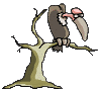 GIF animado (72820) Arbol seco buitre