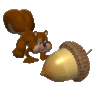 GIF animado (72879) Ardilla bellota girando