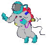 GIF animado (71434) Astronauta de colores