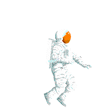 GIF animado (71442) Astronauta haciendo volteretas