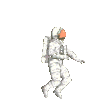 GIF animado (71443) Astronauta haciendo volteretas