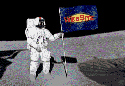 GIF animado (71447) Astronauta poniendo bandera