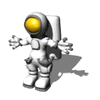 GIF animado (71449) Astronauta saludando