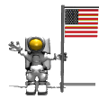 GIF animado (71451) Astronauta sujetando bandera
