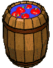 GIF animado (62760) Barril con manzanas