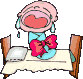 GIF animado (70088) Bebe llorando cama