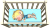 GIF animado (70177) Bebe nino durmiendo cuna