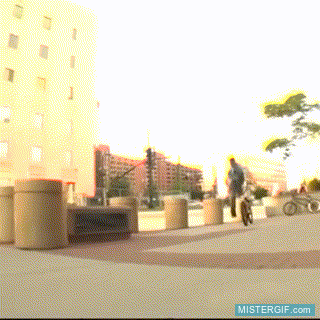 GIF animado (121576) Bikour el parkour ahora con bicis