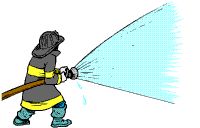 GIF animado (71506) Bombero echando agua