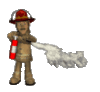 GIF animado (64967) Bombero extintor
