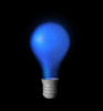 GIF animado (63433) Bombilla azul negro