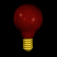 GIF animado (63449) Bombilla roja negro