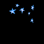 GIF animado (60560) Cabeza papa noel estrellas