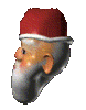 GIF animado (60565) Cabeza papa noel rotando