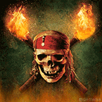 GIF animado (68064) Calavera piratas caribe
