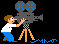 GIF animado (69349) Camara cine sobre negro