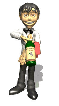GIF animado (71548) Camarero mostrando el vino