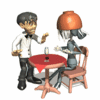 GIF animado (71554) Camarero tuvo un accidente