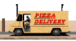 GIF animado (72577) Camion repartidor de pizzas
