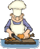 GIF animado (71713) Chef cortando zanahorias