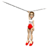 GIF animado (71380) Chica acrobata colgando de la cuerda