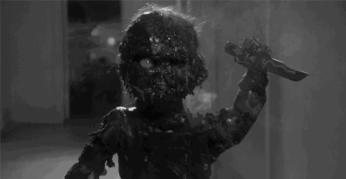 GIF animado (69071) Chucky quemado
