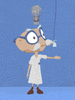 GIF animado (71690) Cientifico teniendo una idea