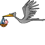 GIF animado (70143) Ciguena volando bebe
