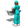 GIF animado (71701) Cirujano en un lavabo