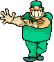 GIF animado (71705) Cirujano poniendose los guantes