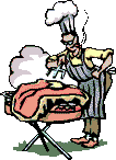 GIF animado (71762) Cocinero haciendo una barbacoa