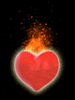 GIF animado (66072) Corazon fuego girando