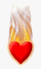 GIF animado (66074) Corazon rojo llamas