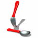 GIF animado (62803) Cuchara tenedor rojos